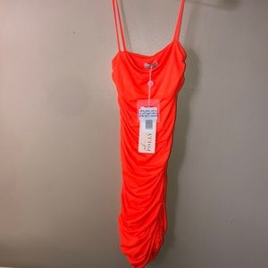 Neon Orange Mini Dress